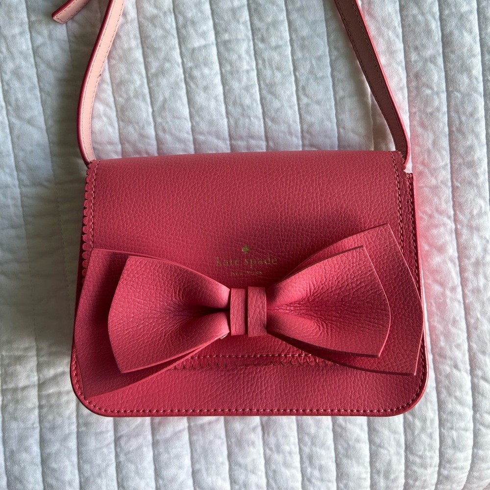 Kate Spade pink bow crossbody purse - Picture 2 of 5